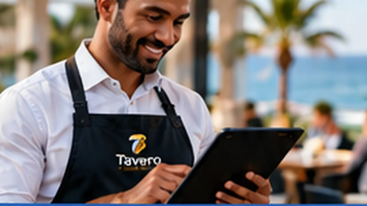 Tavero Mobile en prise de commande à table